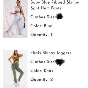 I am selling tight fitted joggers pants & tights